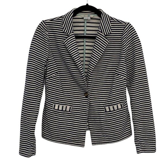 Boden Jackets & Blazers - Boden Blazer Jacket Womens Size 6 Striped 1 Button Closure Long Sleeve UK 10